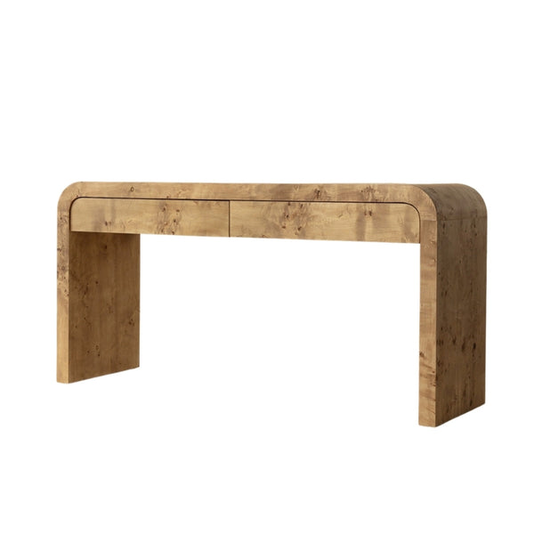 Rowena Burl Veneer Console Table