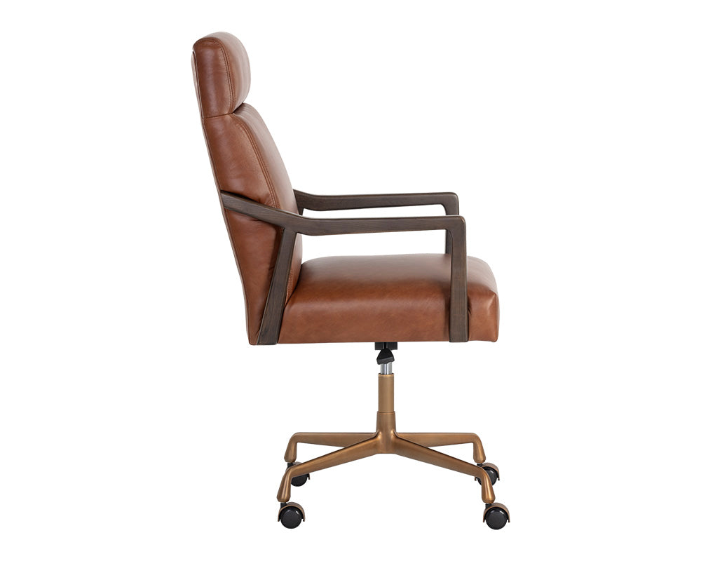 Collin Office Chair in Shalimar Tobacco leather