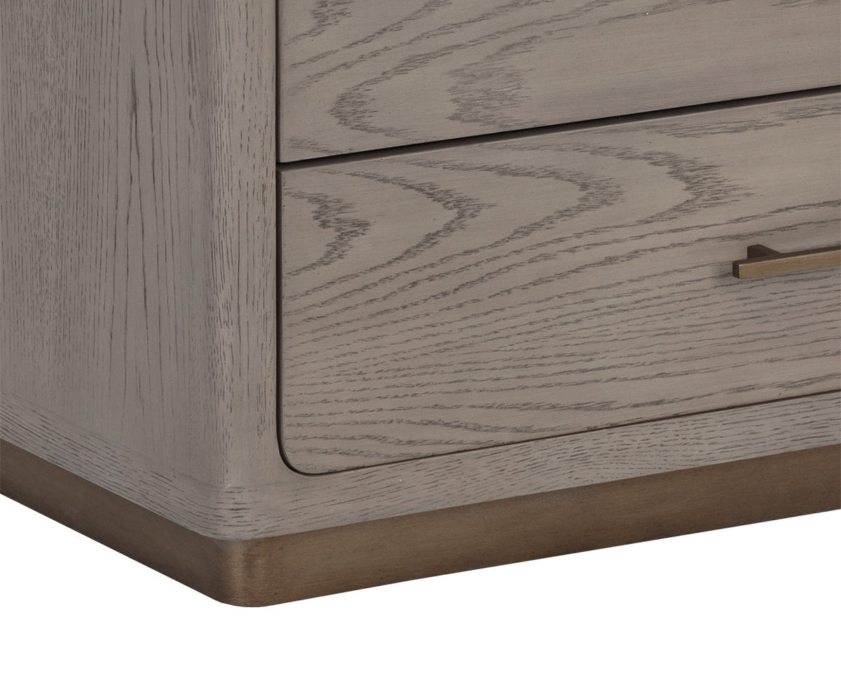 Danette Nightstand in greige oak veneer