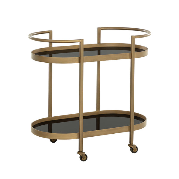 Bartlett Bar Cart – Antique Brass