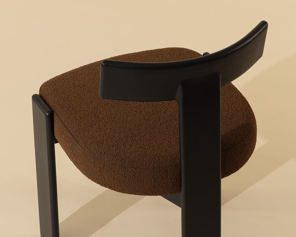 Titan Upholstered Dining Chair, Vista Ganache, back view