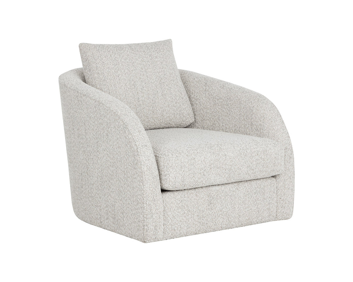 Wexford Swivel Lounge Chair Sauble Greige, closeup