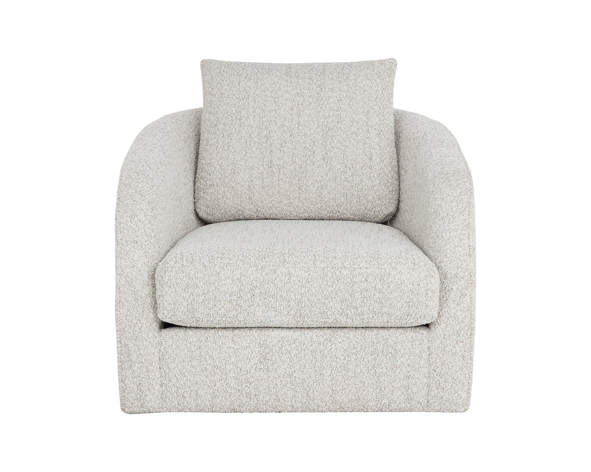 Wexford Swivel Lounge Chair Sauble Greige, closeup