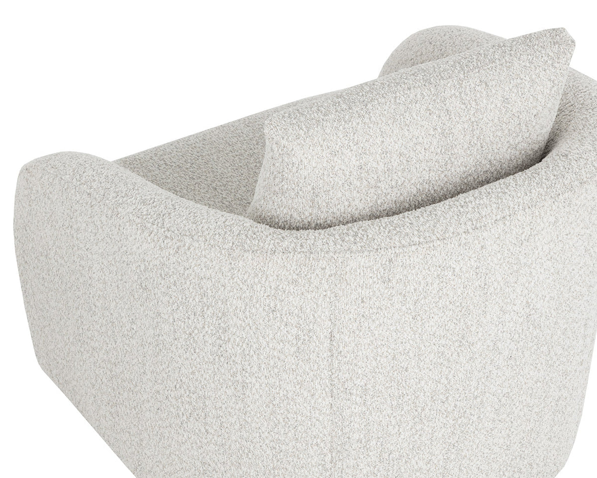 Wexford Swivel Lounge Chair Sauble Greige, dimensions