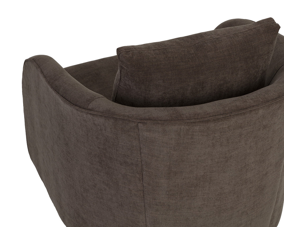 Wexford Swivel Lounge Chair Rika Chocolate, dimensions