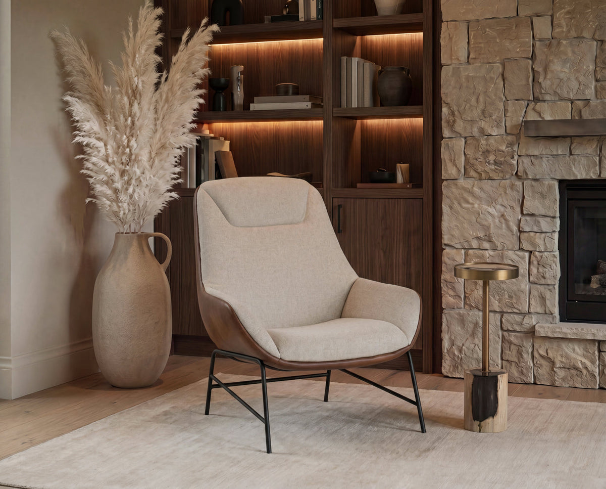 Marena Concrete Vase — styled view