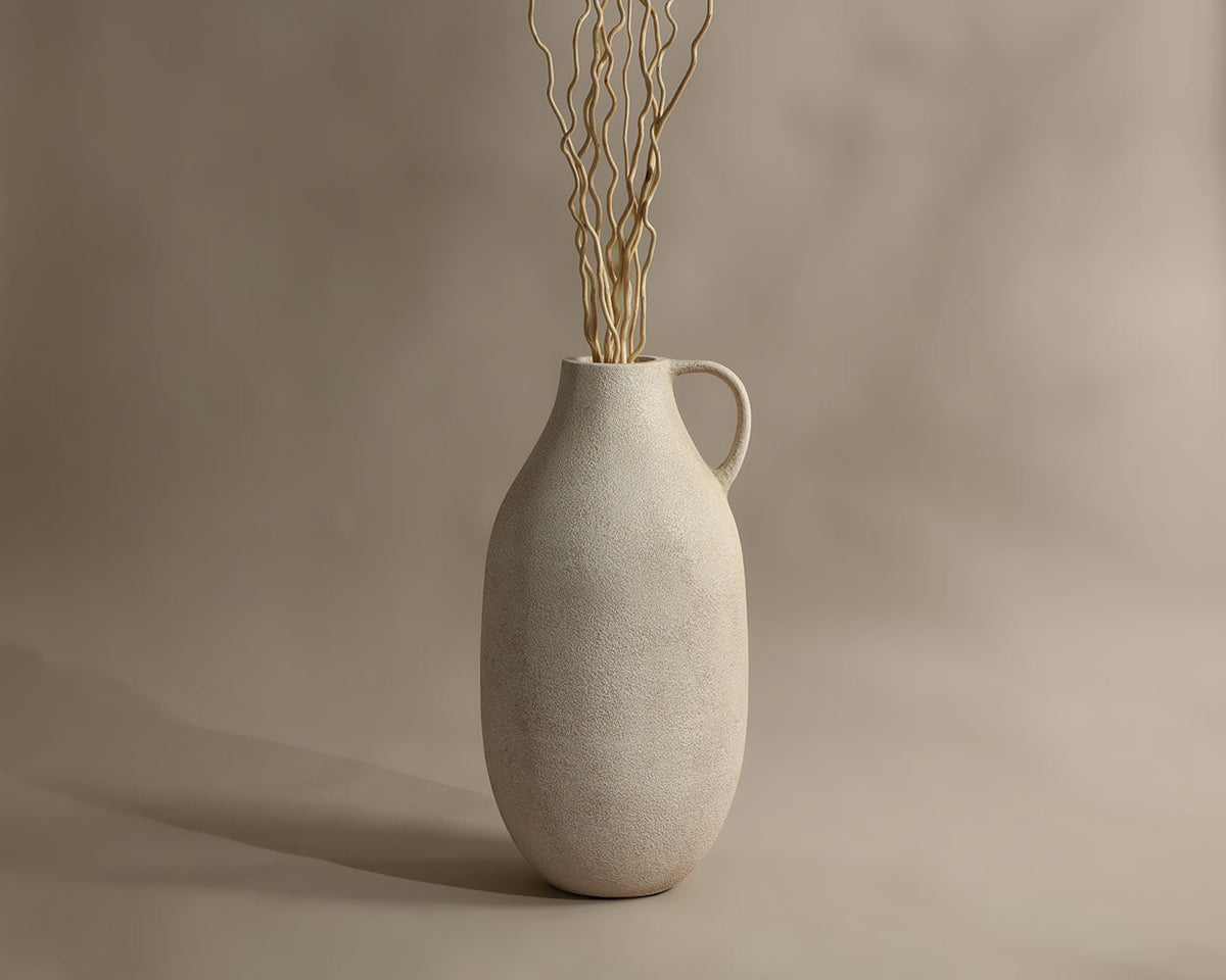 Marena Concrete Vase — side profile