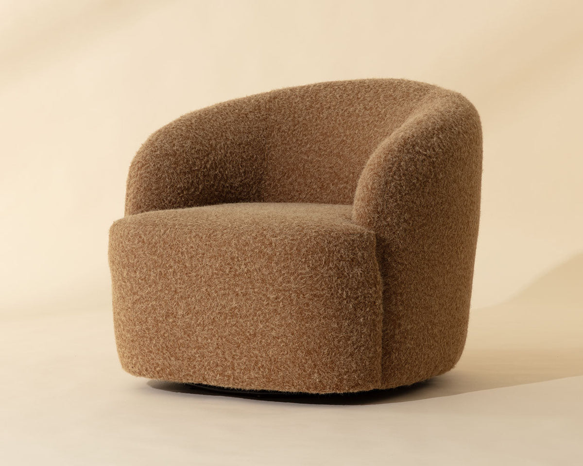 Fuwari Swivel Lounge Chair – Macio Camel