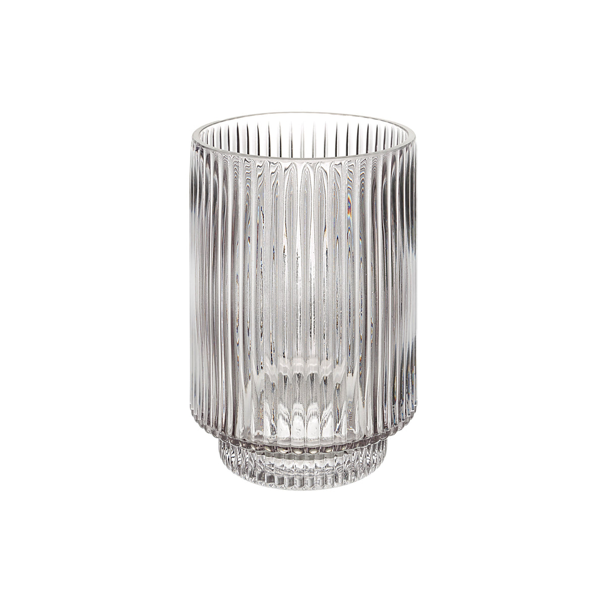 Amiens vase by Renwil, mouth-blown glass, grey fluted