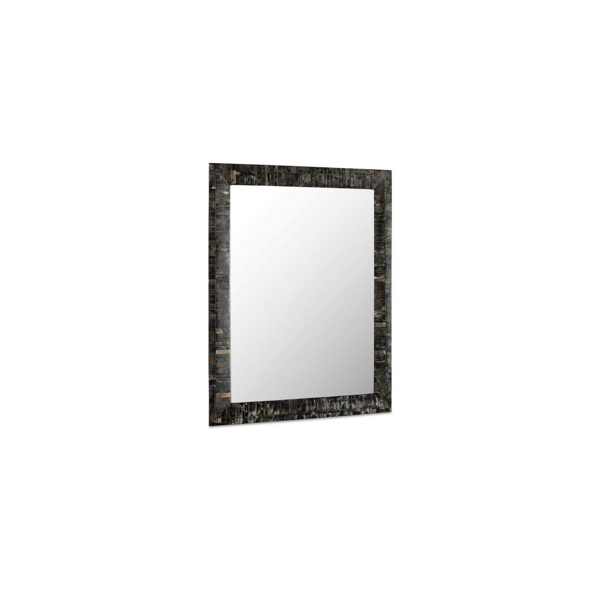 Avis wall mirror by Moe's Home Collection, horn inlay frame, cream caramel tones