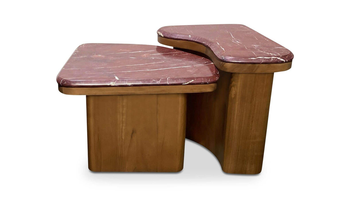 Marble Abi Nesting Coffee Tables Levante Marble front