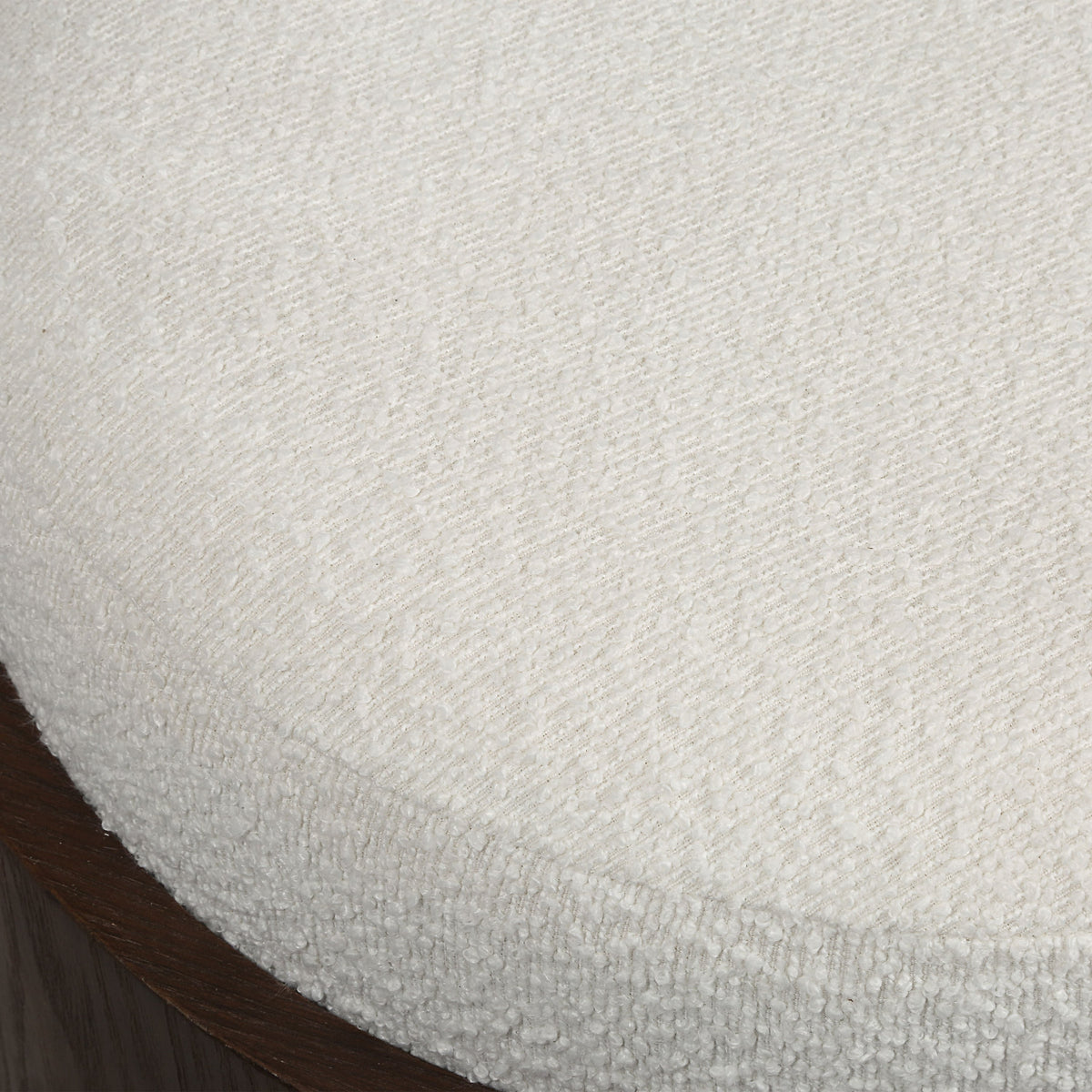 Capsula ottoman by Renwil, wood veneer, walnut finish