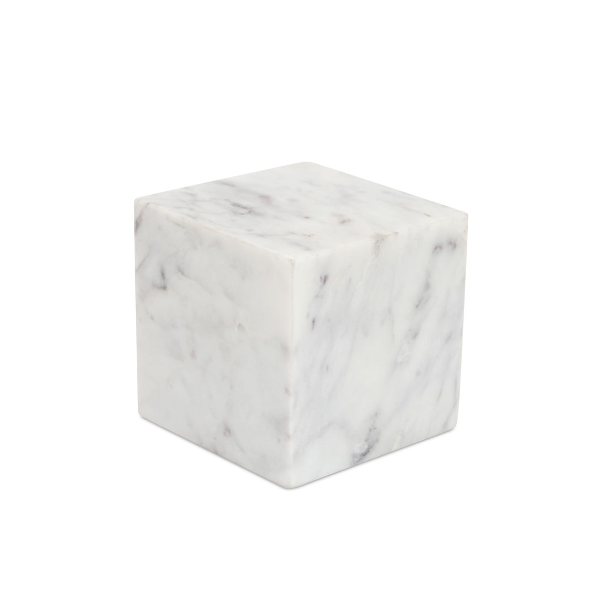 Cora cube tabletop accent by Moe's Home Collection, Banswara purple-white marble