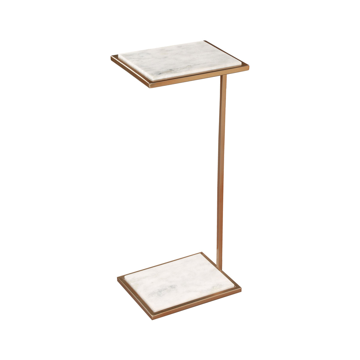 Delma accent table by Renwil, steel, white finish