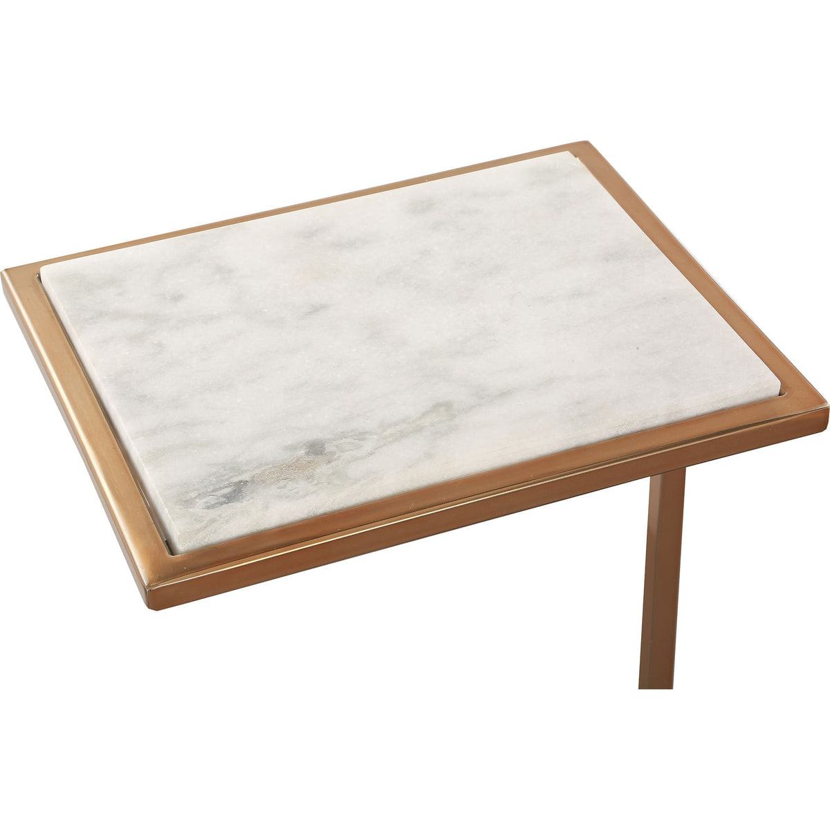 Delma accent table by Renwil, steel, white finish