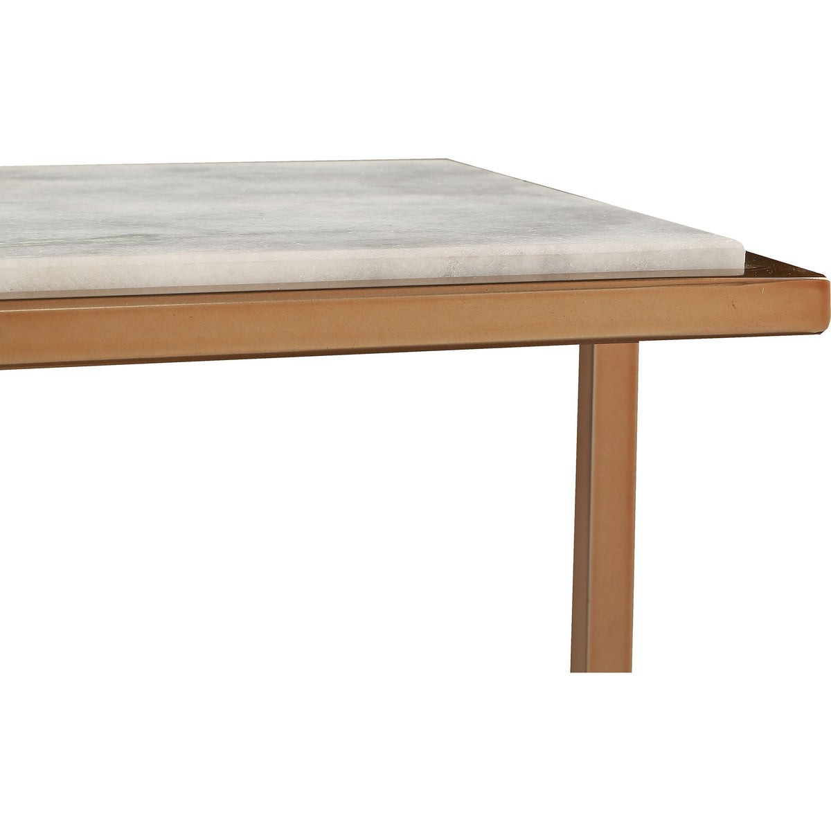 Delma accent table by Renwil, steel, white finish