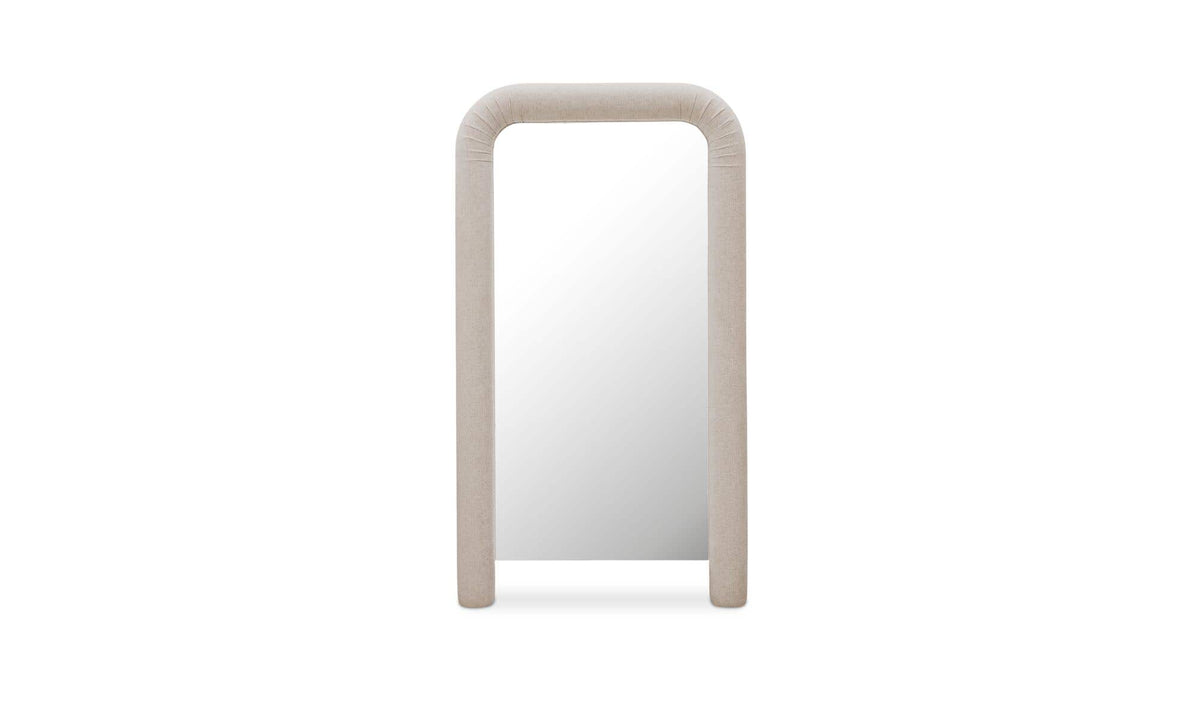 Glass Ellison Wall Mirror Beige
