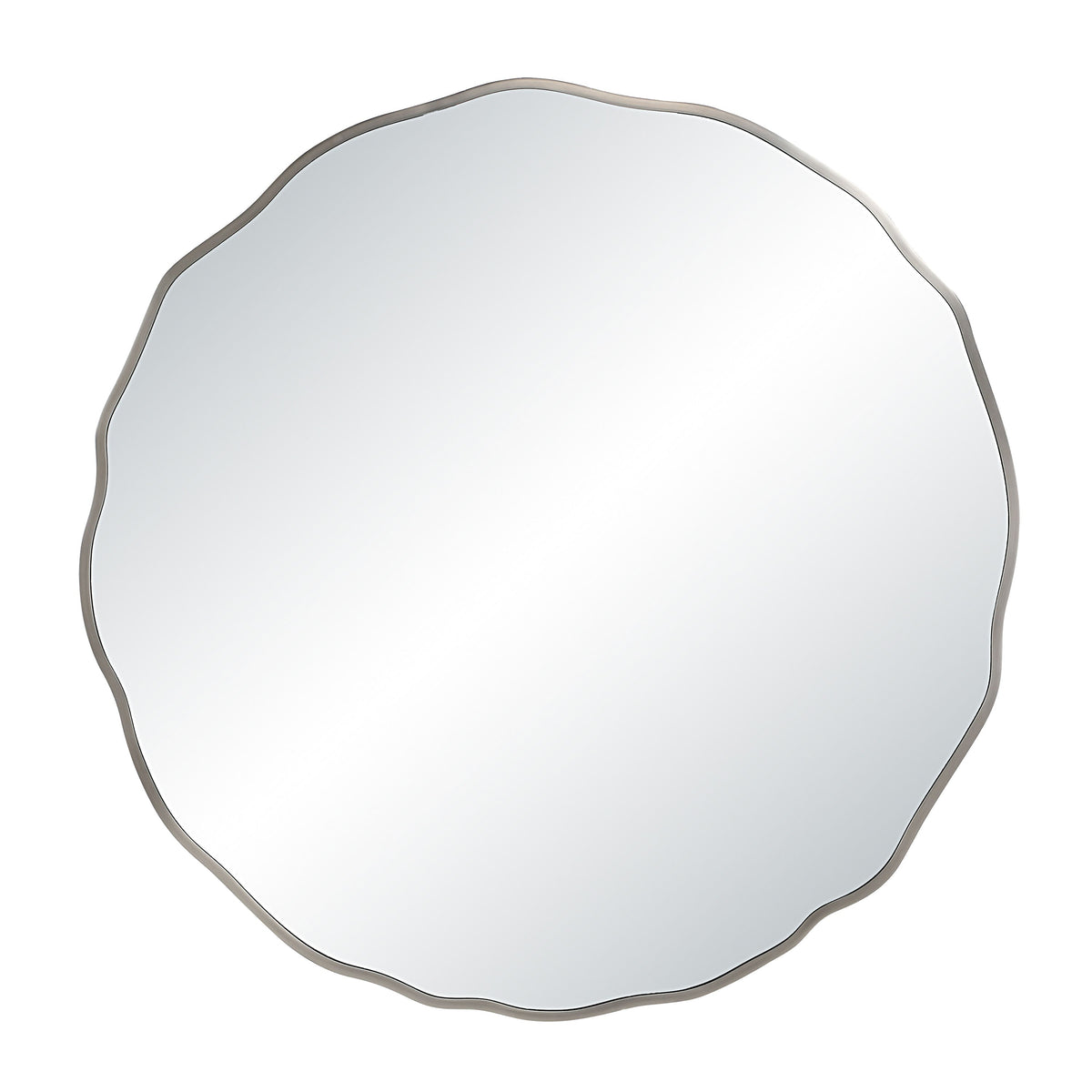 Knox wall mirror by Renwil, iron, antique nickel finish