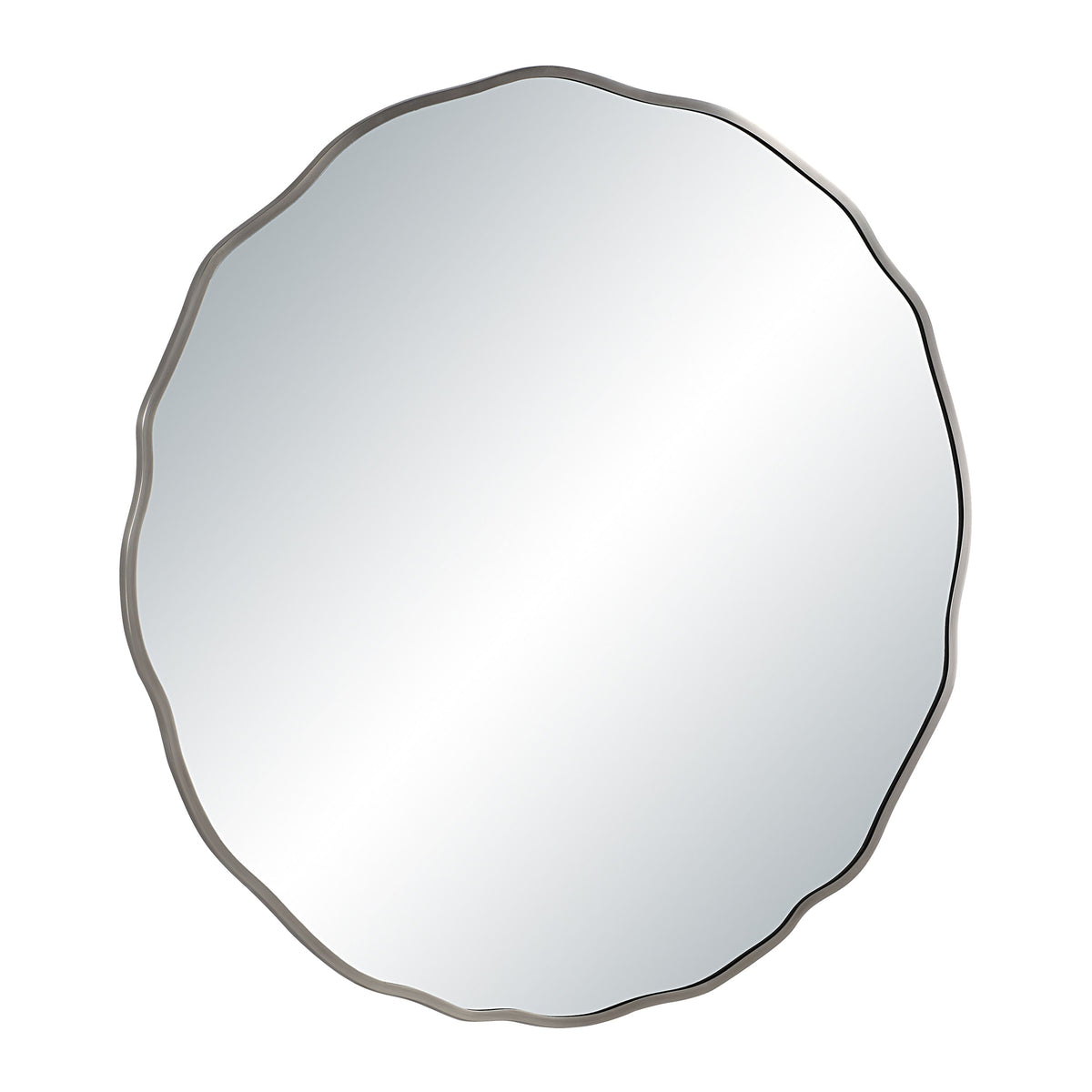 Knox wall mirror by Renwil, iron, antique nickel finish