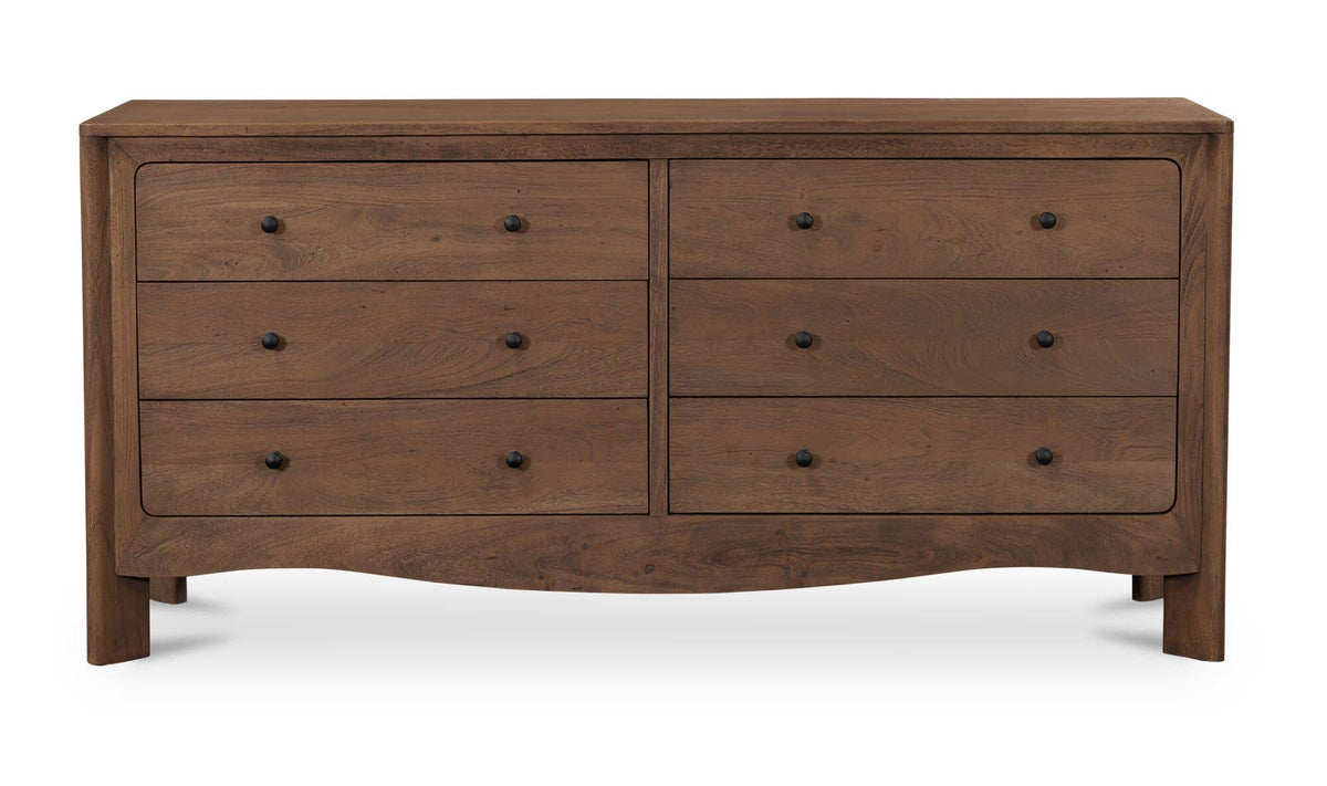 Mabel 6 Drawer Dresser Dark Brown
