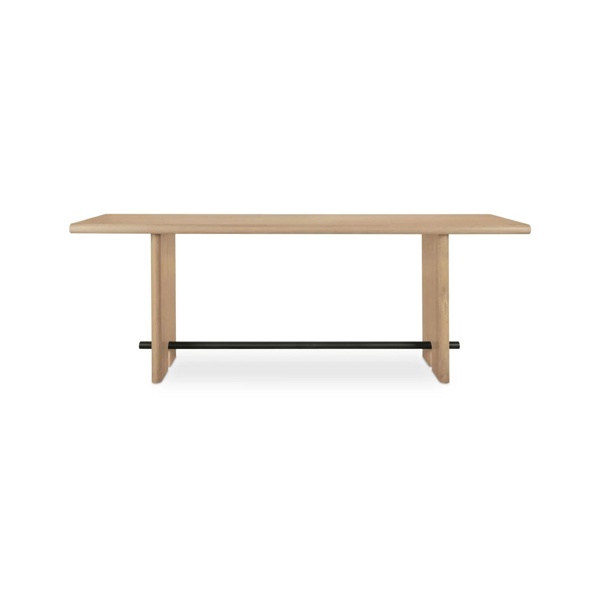 Madison console table by Moe's Home Collection, natural solid wood, plinth base