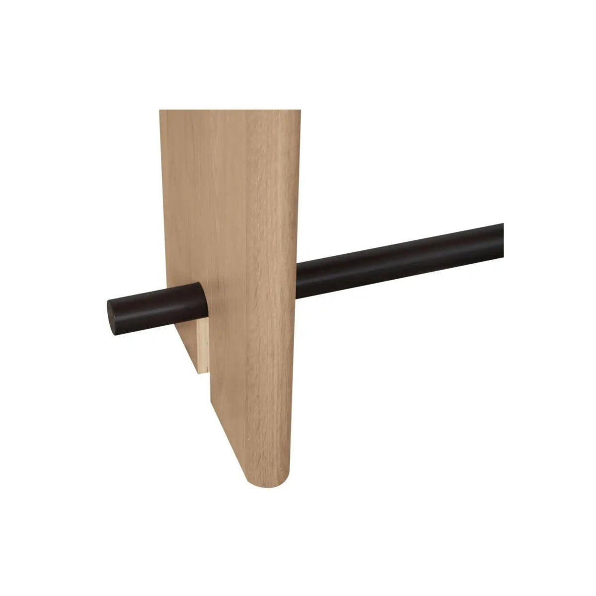 Madison console table by Moe's Home Collection, natural solid wood, plinth base