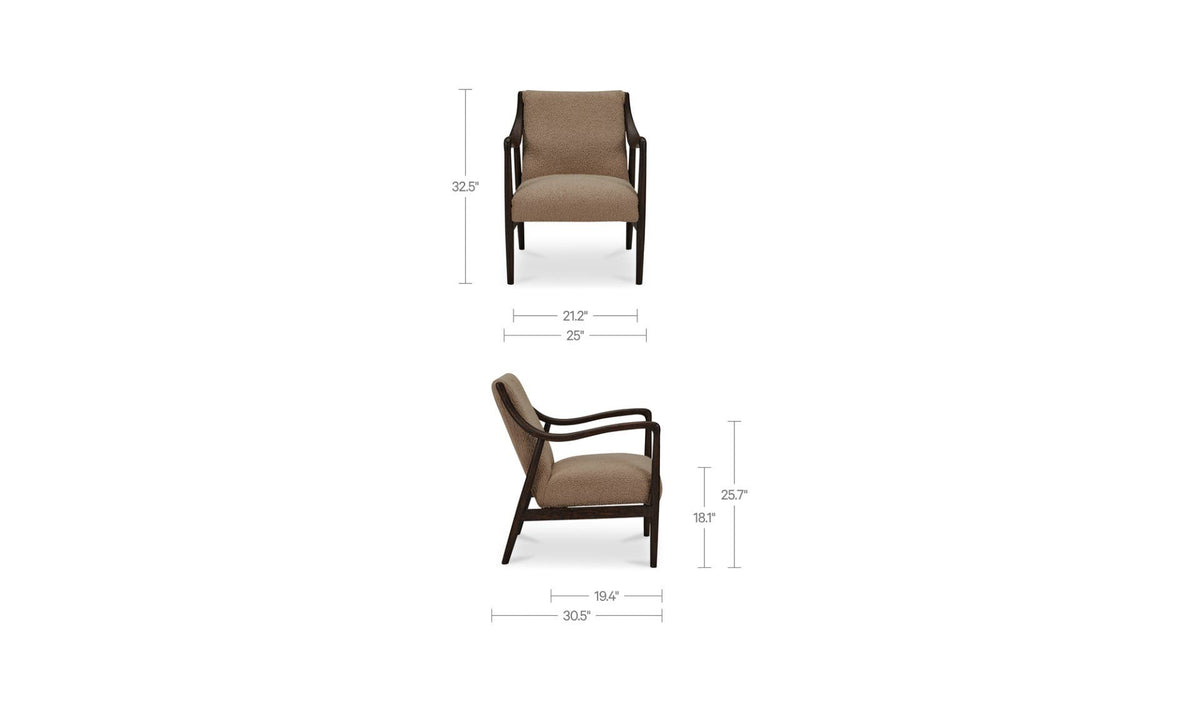Yates Accent Chair dimensions diagram