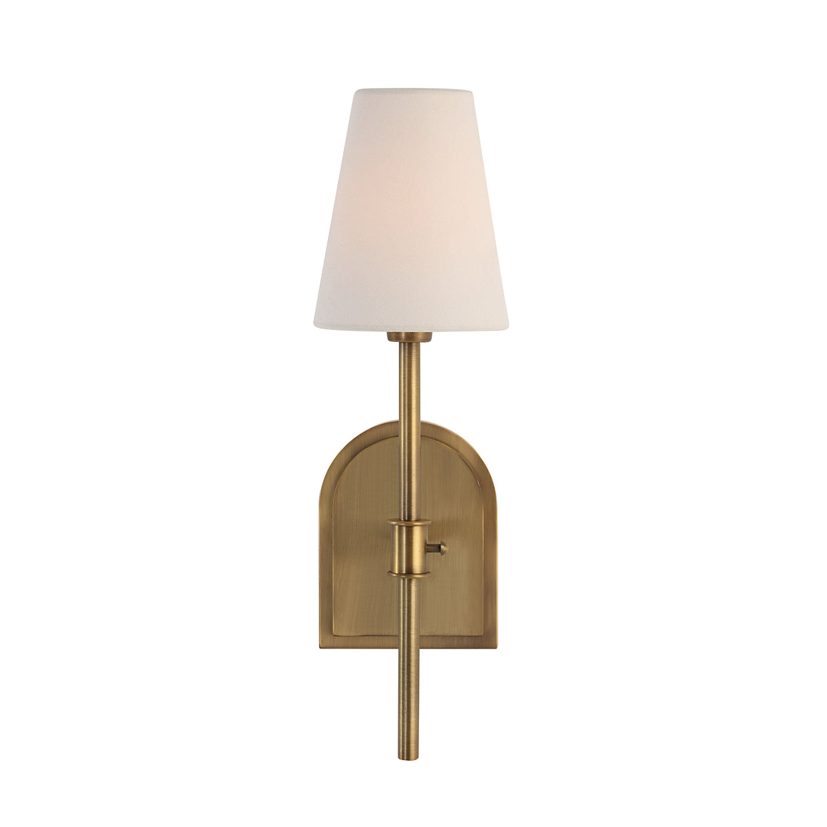 Montreux wall sconce by Renwil, iron, antique brass finish