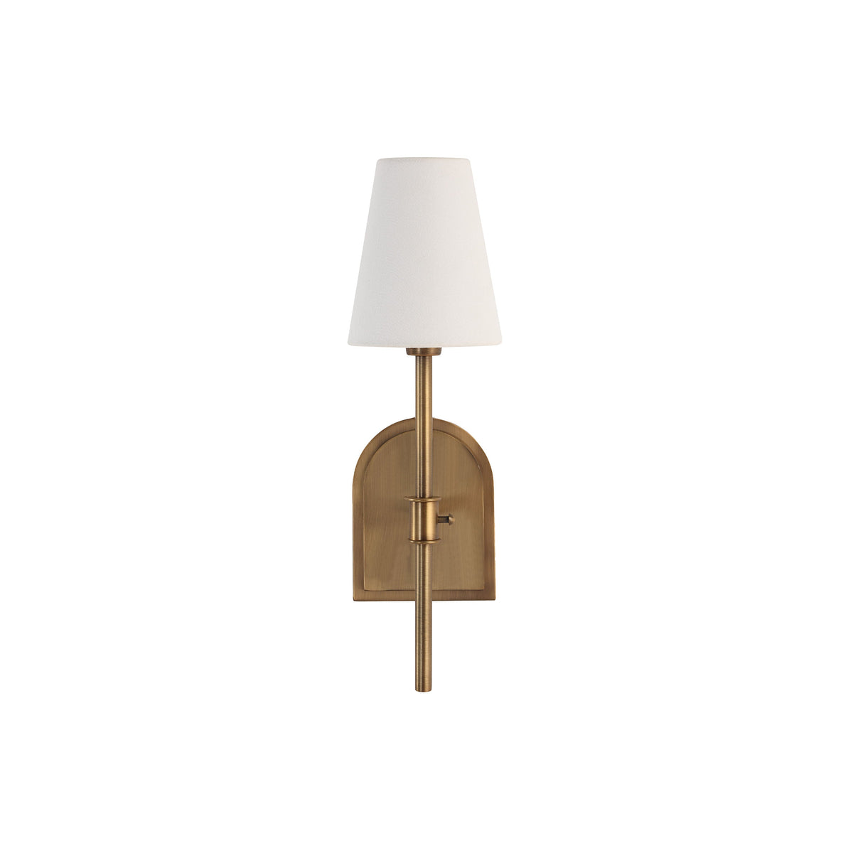 Montreux wall sconce by Renwil, iron, antique brass finish