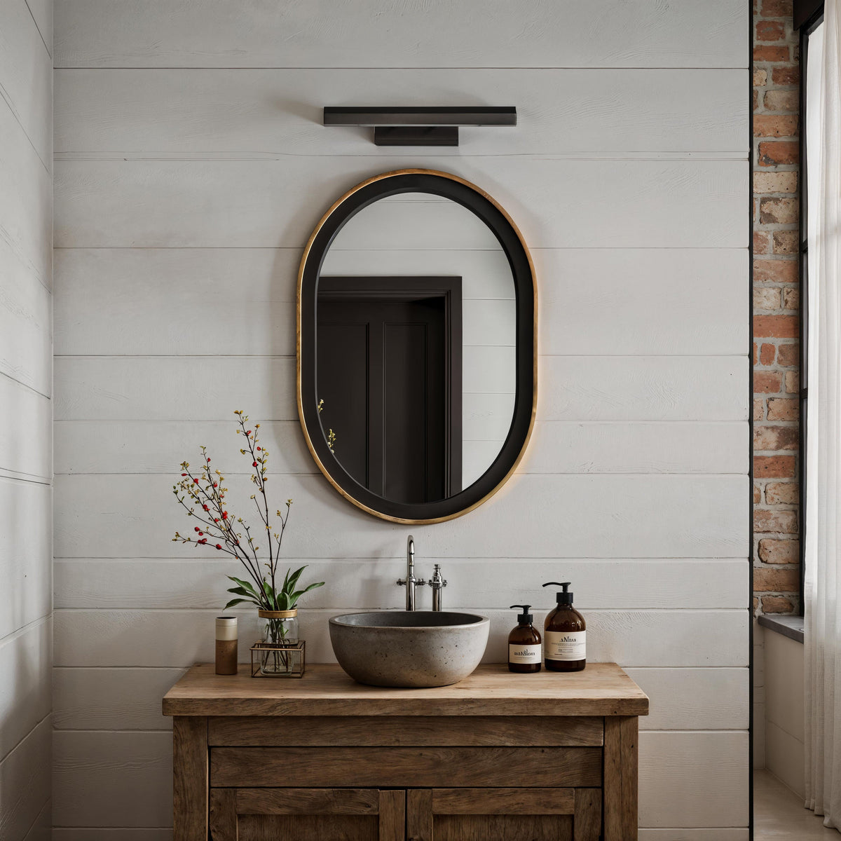 Nea wall sconce by Renwil, iron, dark bronze finish