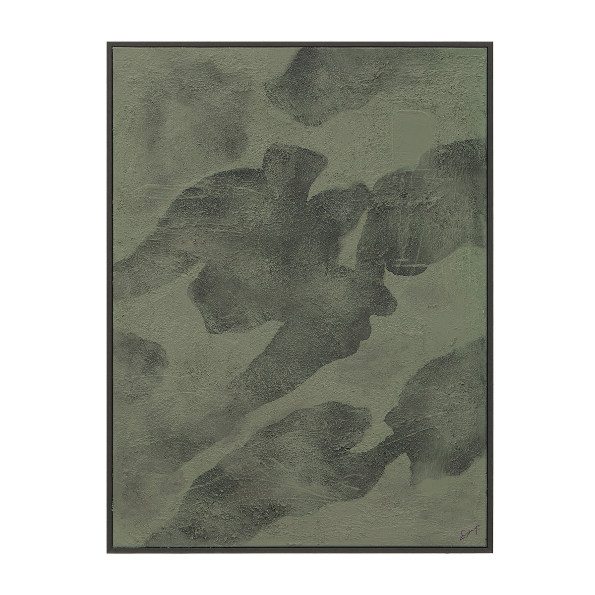 Olivea wall art by Renwil, cotton canvas, charcoal frame