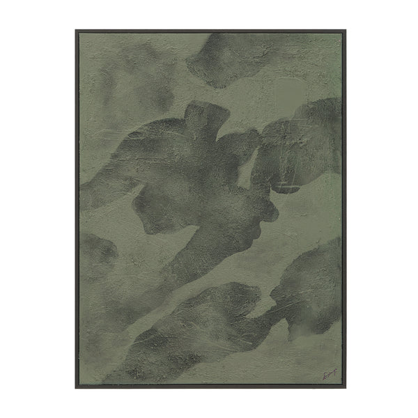 Olivea wall art by Renwil, cotton canvas, charcoal frame