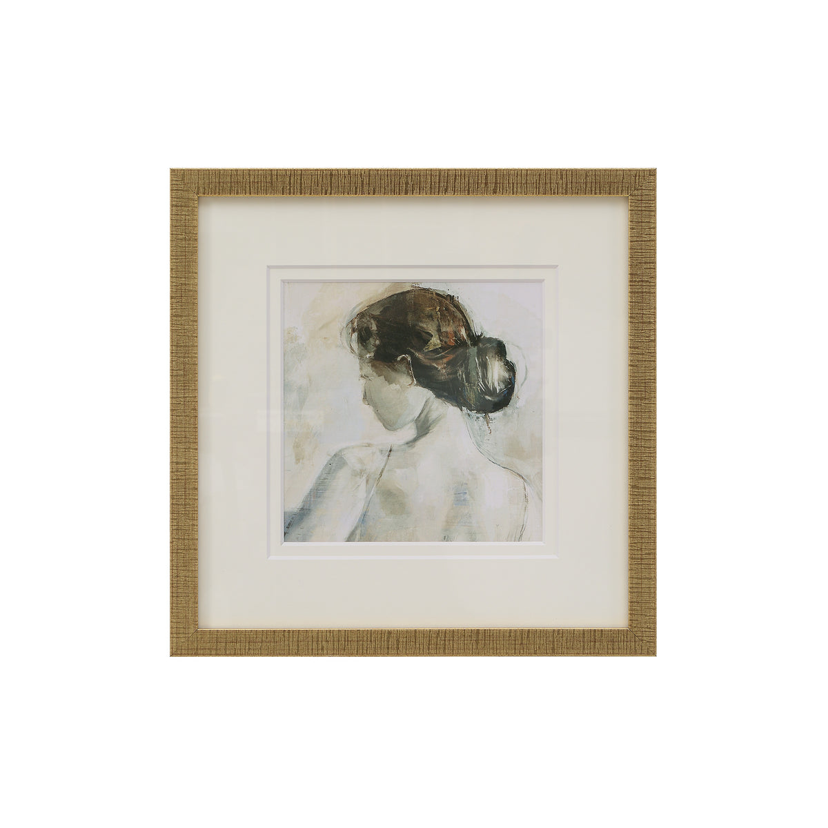 Penelope wall decor by Renwil, rag paper, antique brass frame