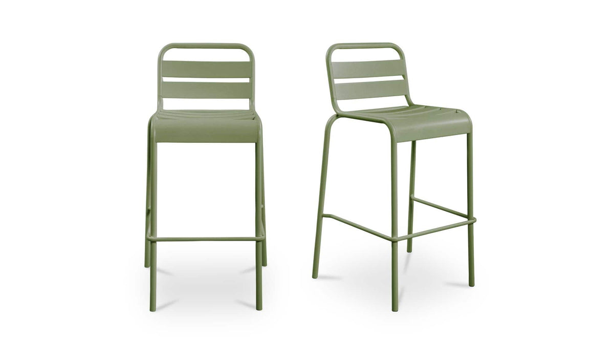 Aluminum Outdoor Kade Bar Stool Green