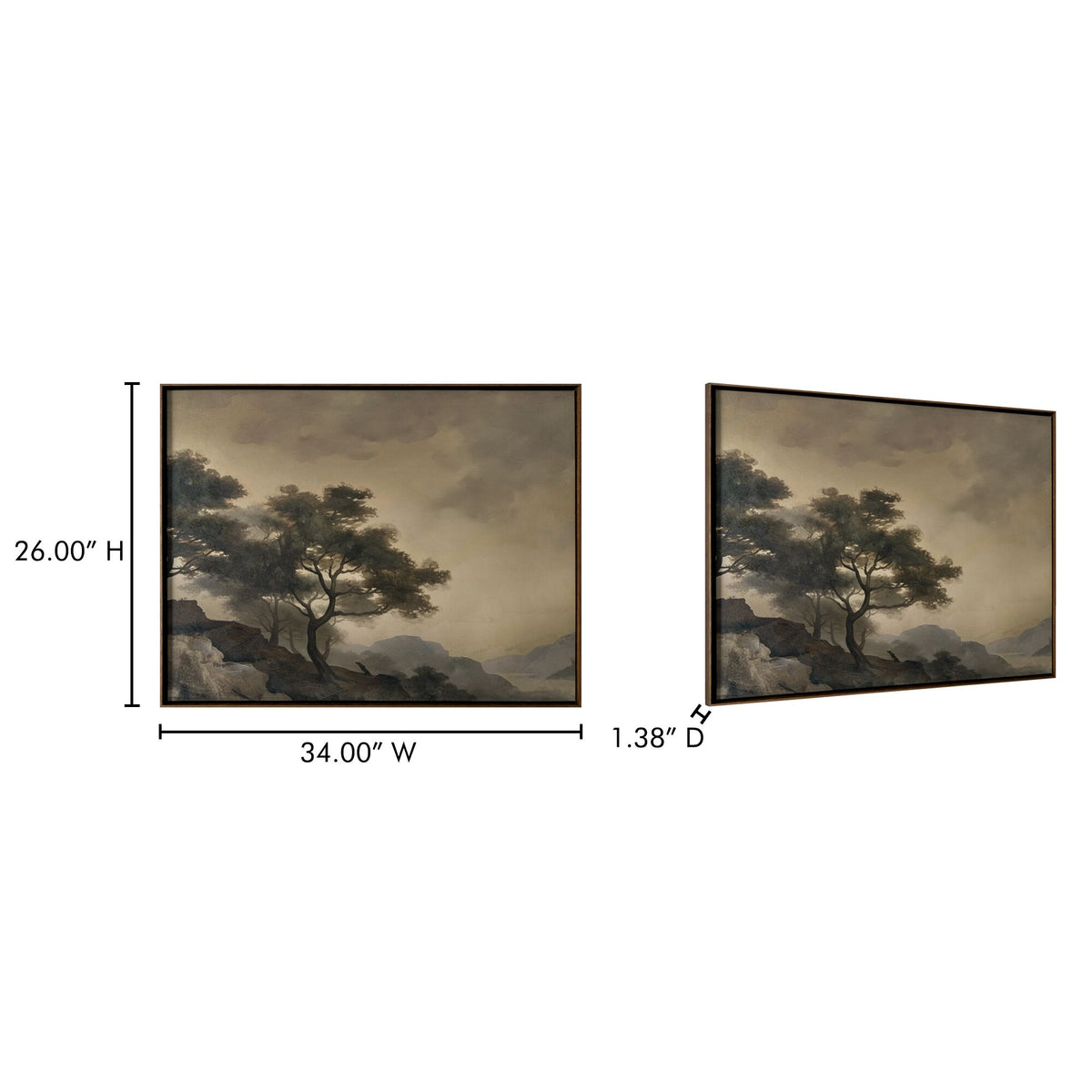 Reverie framed painting by Moe's Home Collection, canvas, soft brushwork multicolor composition