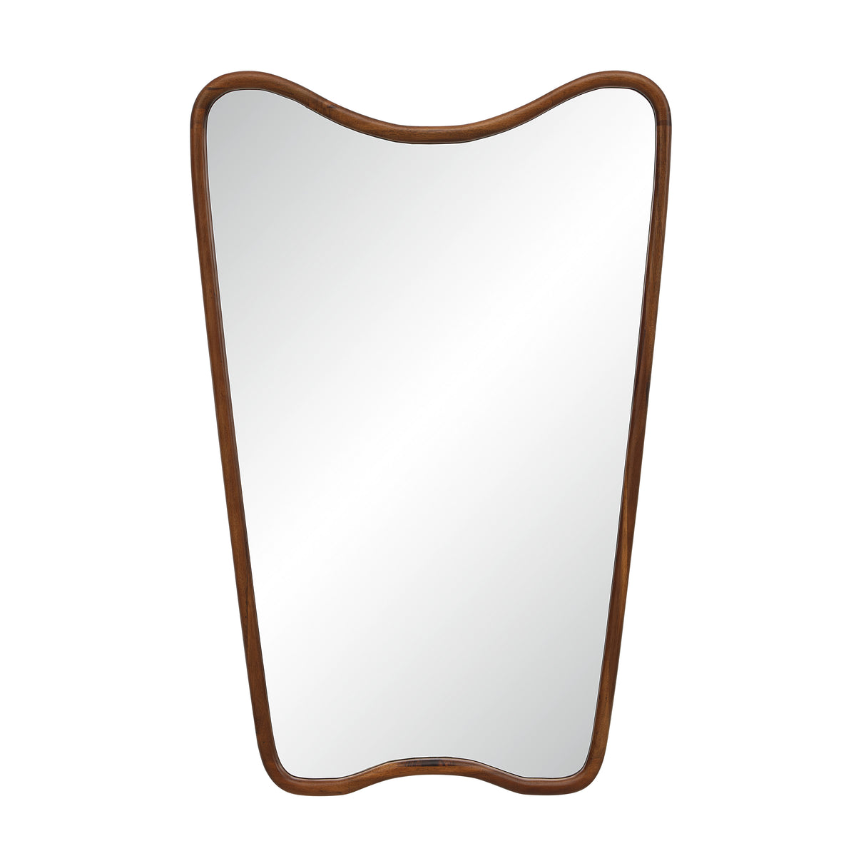 Reverie wall mirror by Renwil, wood, walnut finish