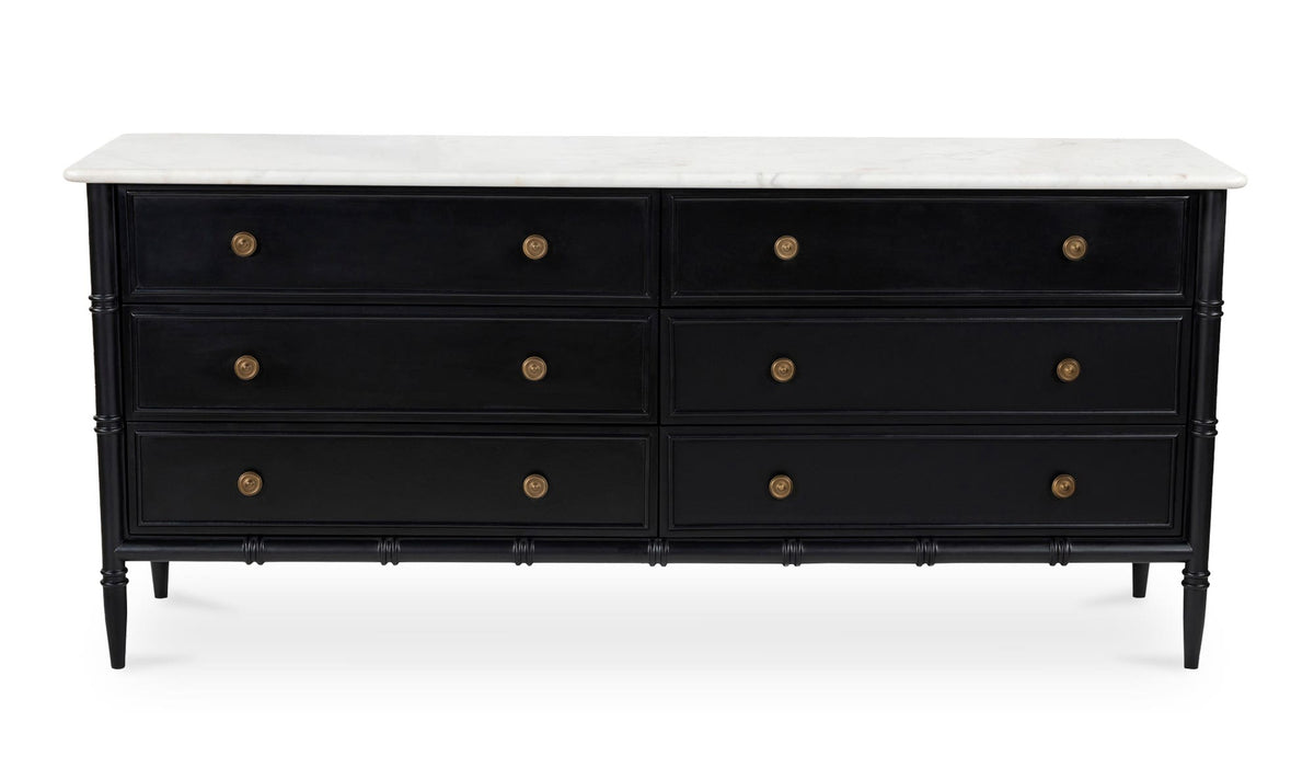 Eleanor 6 Drawer Dresser Black