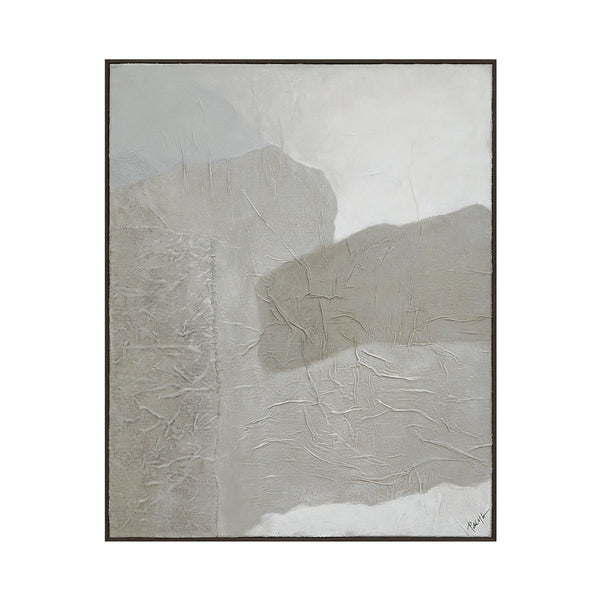 Sesamo wall art by Renwil, cotton canvas, black oak frame