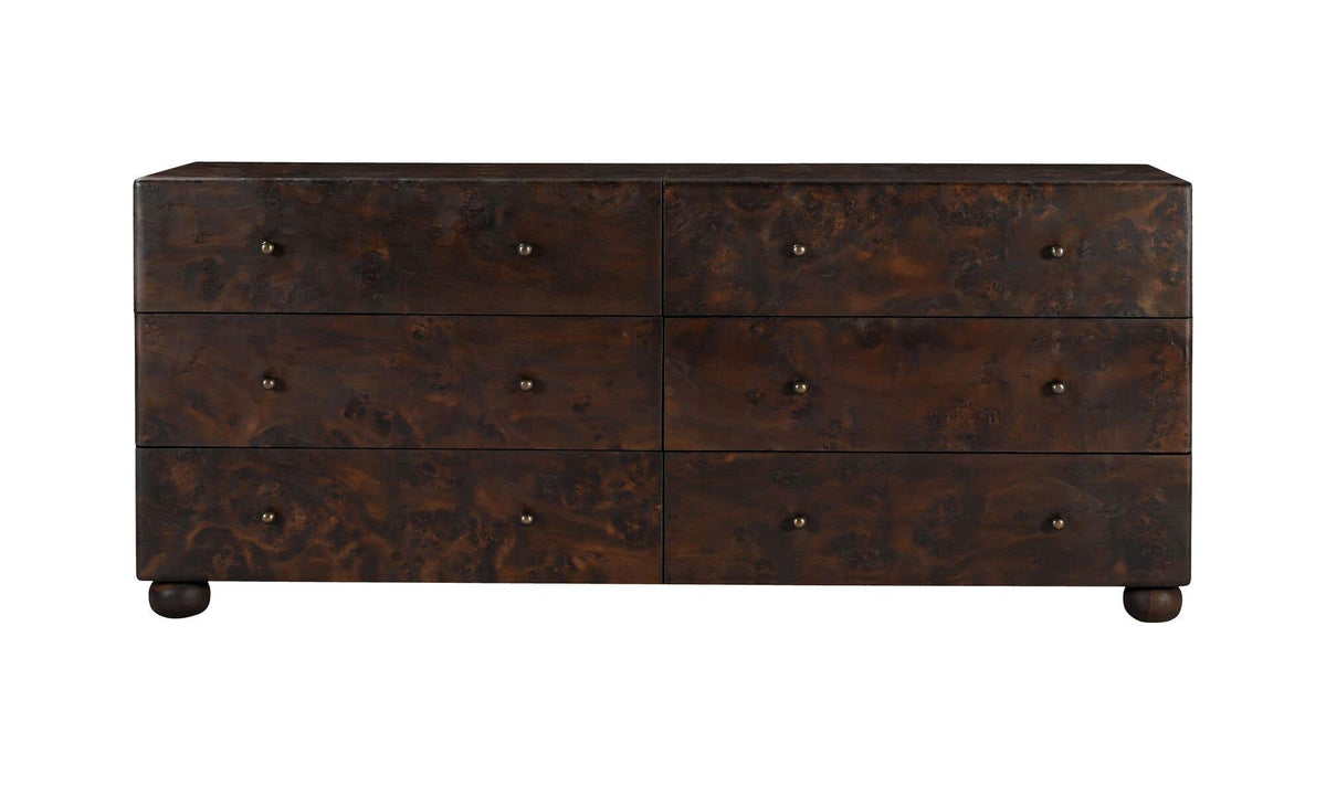 York 6 Drawer Dresser Dark Brown