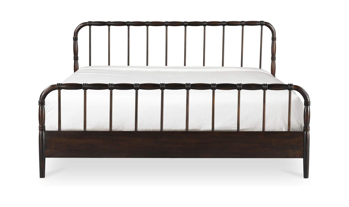Vivian King Bed Dark Brown