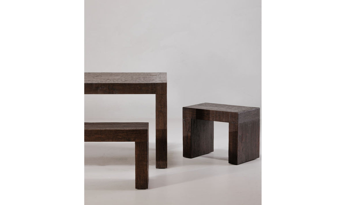 Evander Dining Bench Rustic Brown view 3