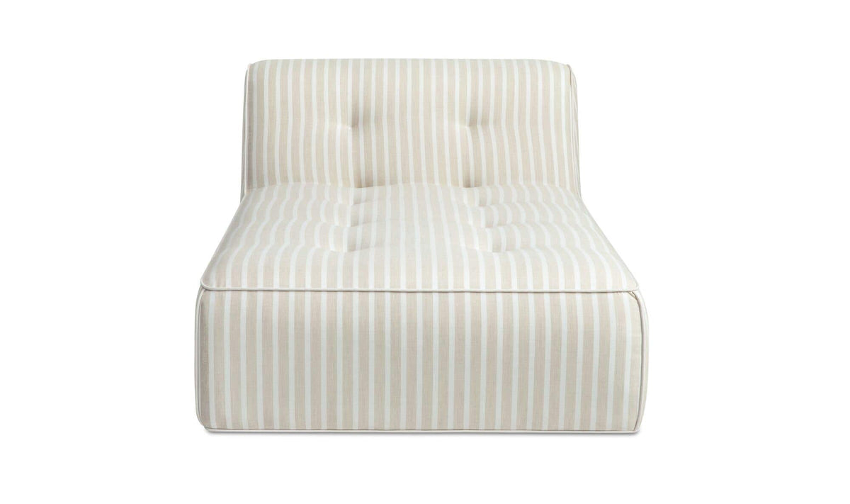 Upholstered Outdoor Sunseeker Chaise Brown Stripe
