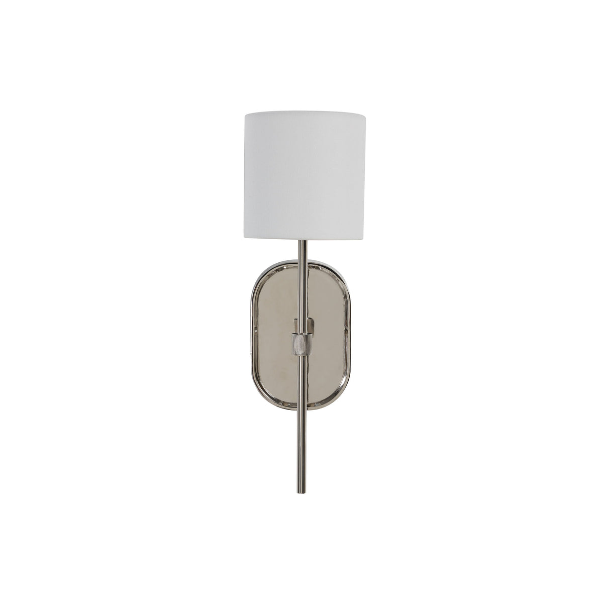 Whitney wall sconce by Renwil, forged iron, polished nickel finish