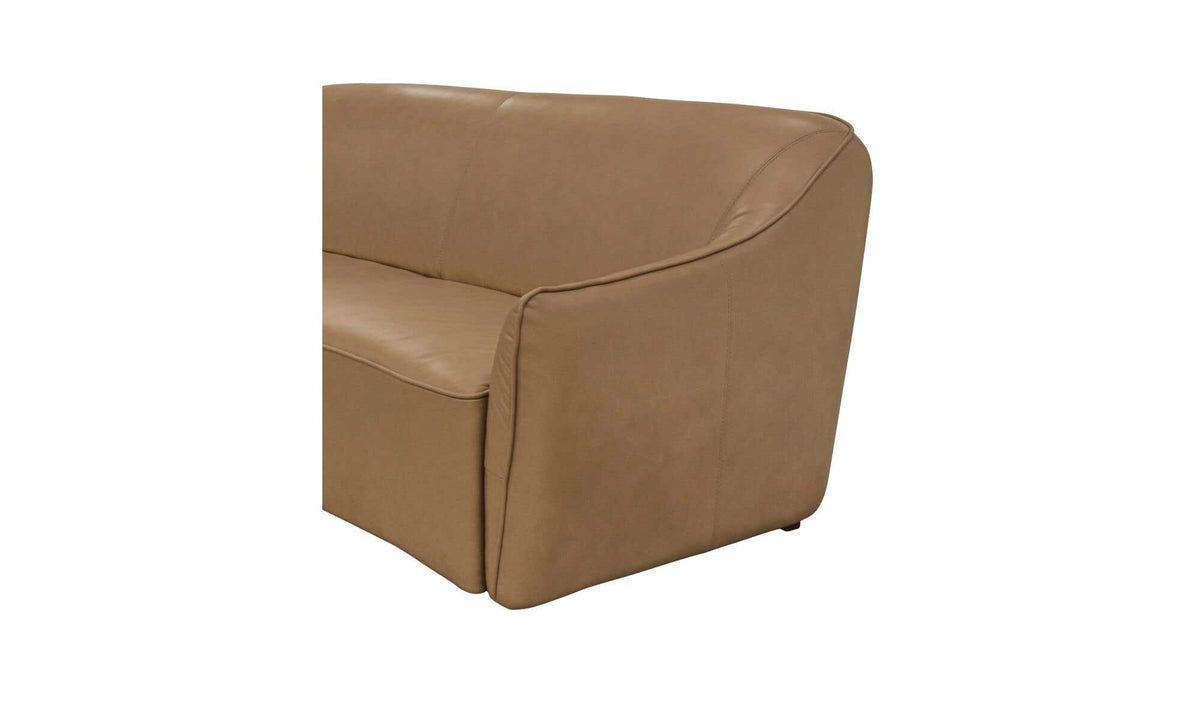 Leather Hawkins Sofa Tan view 7