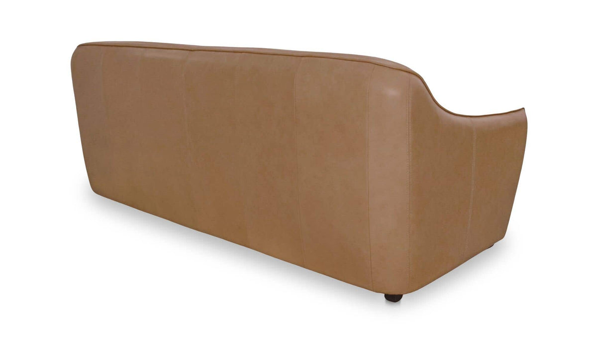 Leather Hawkins Sofa Tan view 5