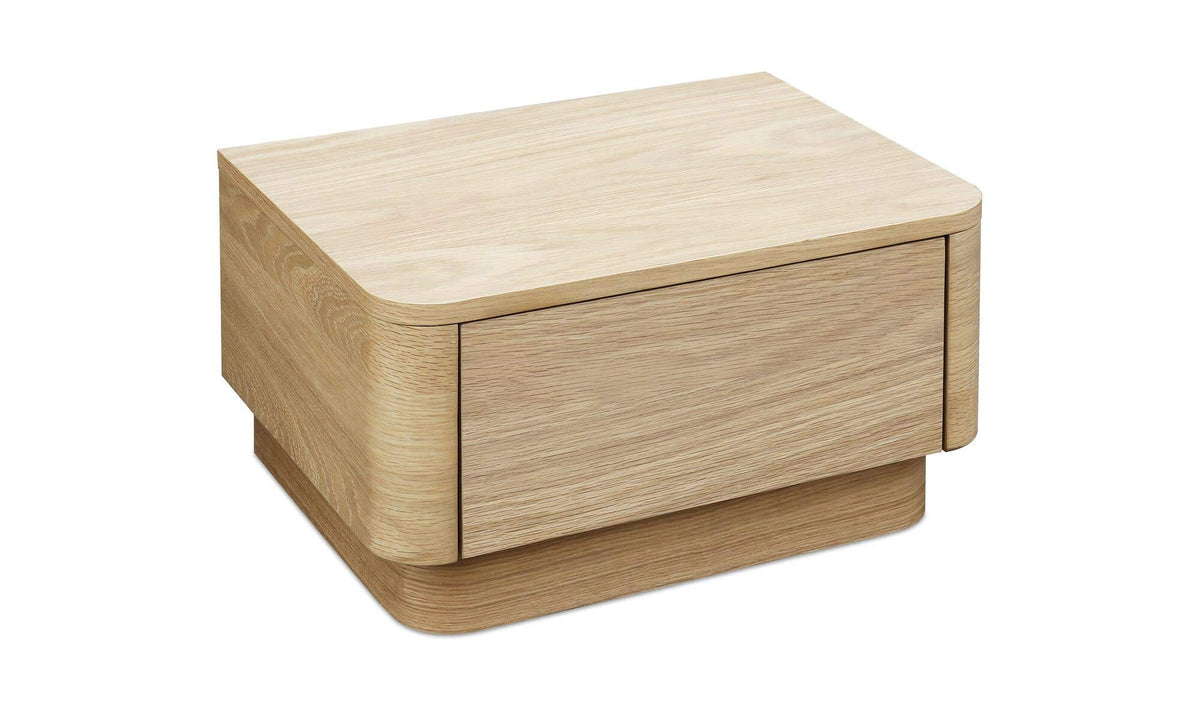 Round Off Small Nightstand Light Oak Brown 4