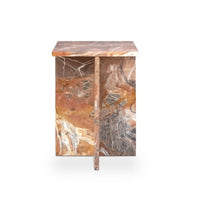 Orange Levante Marble Blair Accent Table