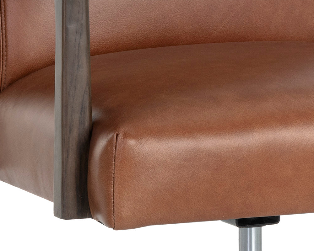 Collin Office Chair in Shalimar Tobacco leather