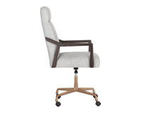 Collin Office Chair in Saloon Light Grey leather