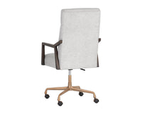 Collin Office Chair in Saloon Light Grey leather